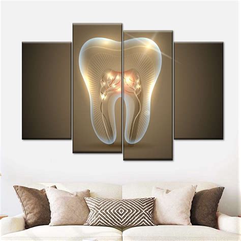 Pearly Whites Multi Panel Canvas Wall Art | Dental office design interiors, Dentist office ...