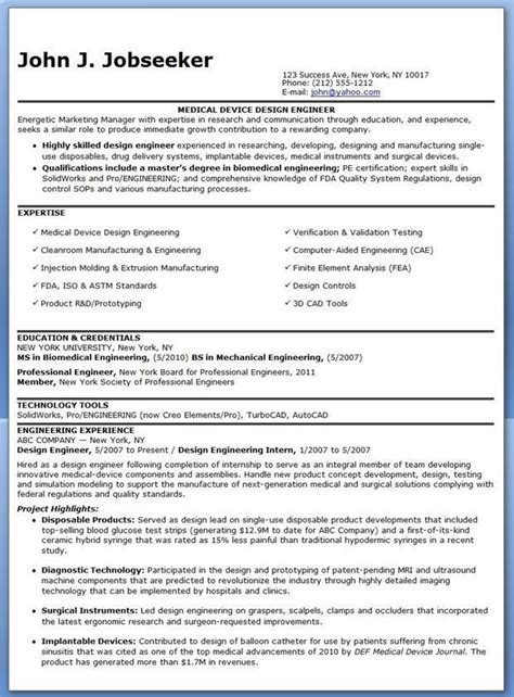 Design Engineer Resume Examples (Experienced) | Engineering design ...