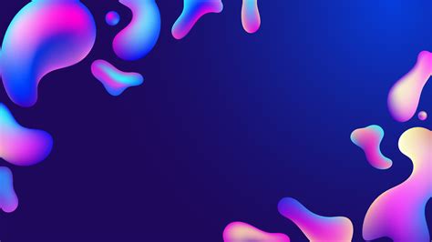 Liquid flow purple, blue 3D neon lava lamp vector geometric background for banner, card, UI ...