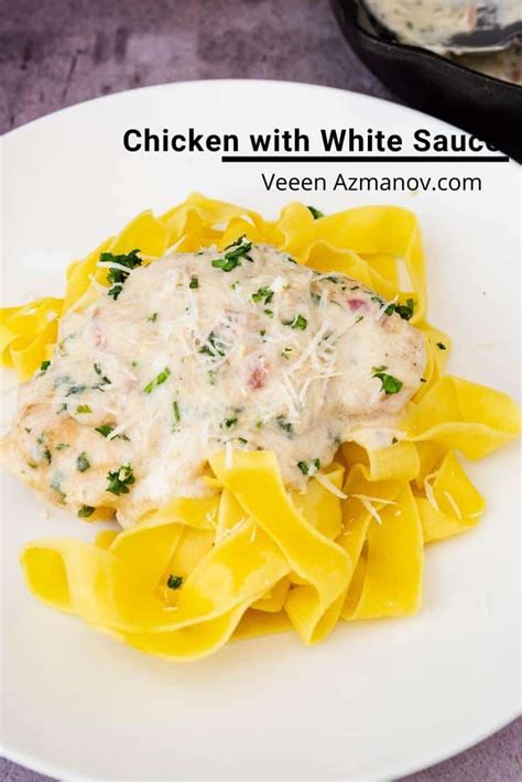 Creamy Chicken in White Sauce - 20 Mins - Veena Azmanov Kitchen