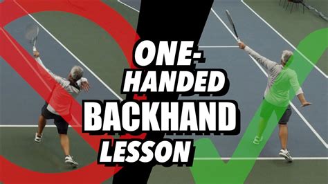 Tennis Lesson: One Handed Backhand Technique - Drills and Tips - YouTube