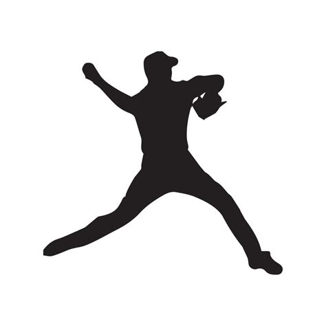 baseball silhouette art 7163447 Vector Art at Vecteezy