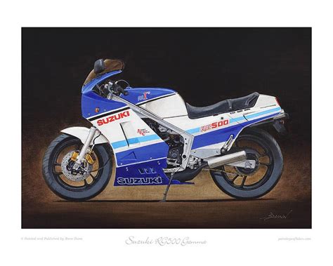 Suzuki RG500 Gamma Ltd Edn Motorcycle Print by Steve Dunn