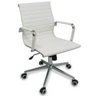 White Office Chair No Wheels