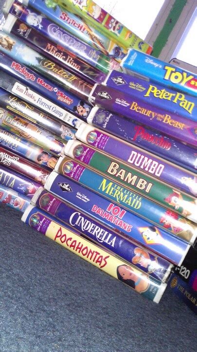 Old movies. These look like my collection of Disney movies.i refused to buy new in DVD format ...