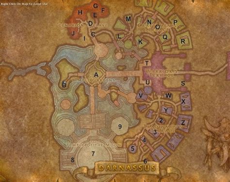 World of Warcraft Maps: Darnassus