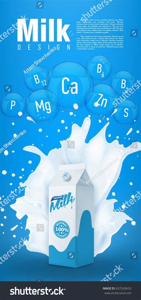 Milk Flyer Design Vector Illustration Splash Stock Vector (Royalty Free) 637243633 | Shutterstock