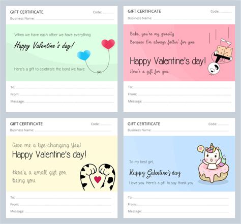 5 Free and Printable Valentine's Day Gift Card Ideas