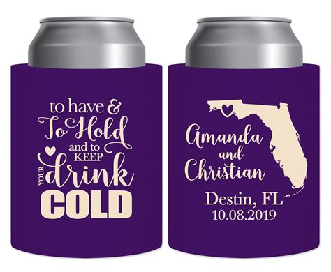 Destination Wedding Can Coolers Personalized Drink Holders | Etsy | Destination wedding favors ...