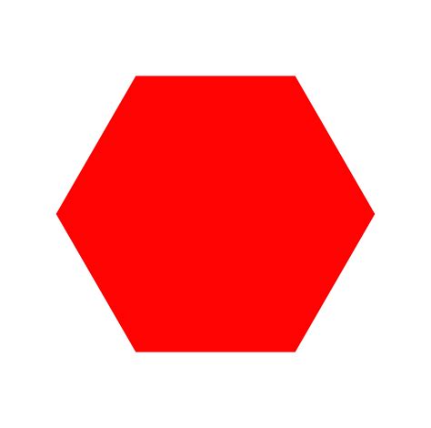 Red Isolated big hexagon shape. Red hexagon icon. 20290904 Vector Art at Vecteezy