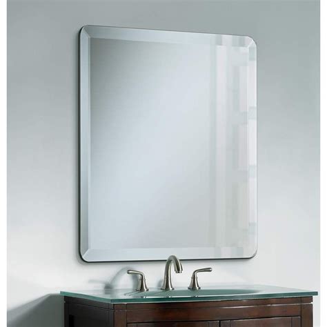 Square 30" x 30" Beveled Glass Edge Modern Frameless Wall Mirror - #P1424 | Lamps Plus