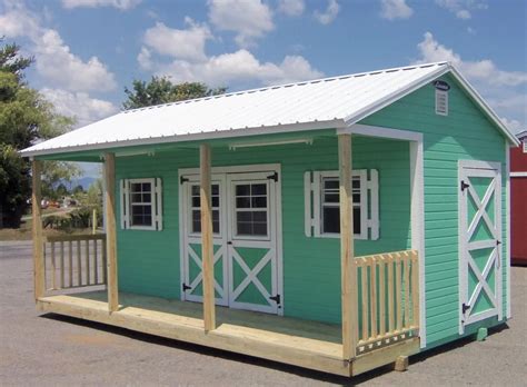 B-STD2-1220-099 Custom 12x20 with front porch option | SHEDS & SHELTERS in 2019 | Shed house ...