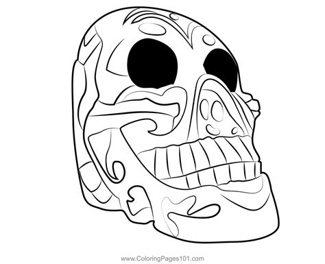 Scary Skull Coloring Page for Kids - Free Halloween Printable Coloring ...
