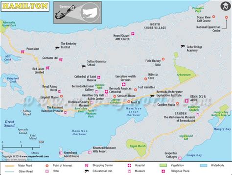 Hamilton Bermuda Map