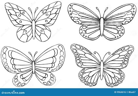 Sketchy Doodle Butterfly Vector Stock Vector - Image: 9964616