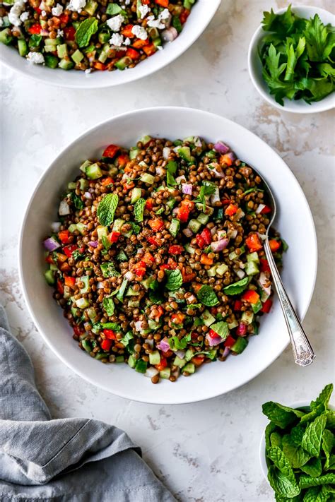 Lentil Salad {Easy & Healthy} - Two Peas & Their Pod