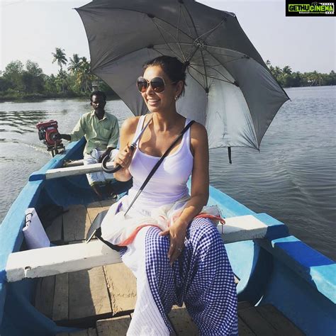 Lisa Ray Instagram - Next stop @kayalislandretreat Kerala backwaters ...