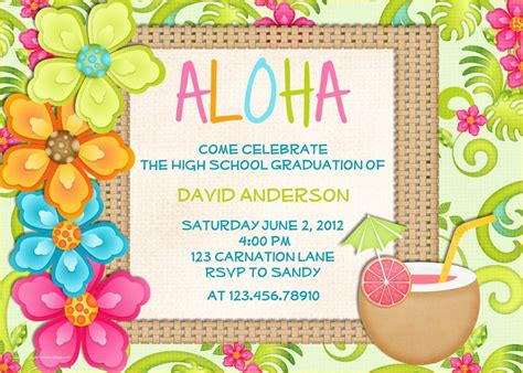 Luau Invitations Templates Free Of 20 Luau Birthday Invitations Designs | Heritagechristiancollege