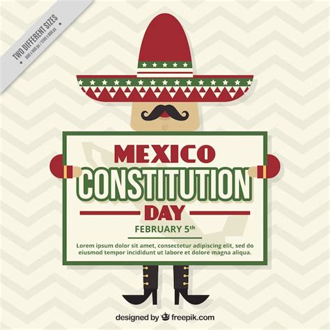 Free Vector | Background with nice mexican day of the mexico constitution day