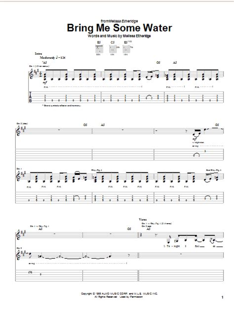 Bring Me Some Water by Melissa Etheridge - Guitar Tab - Guitar Instructor