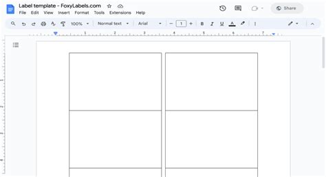 Google Docs Label Template Compatible with Avery® 5816