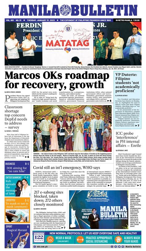 Get digital access to Manila Bulletin - January 31, 2023 issue | Magzter.com