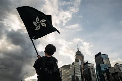 Photo of a Hong Kong Protest Flag taken outside of the Legislative Council on the 1st of July ...