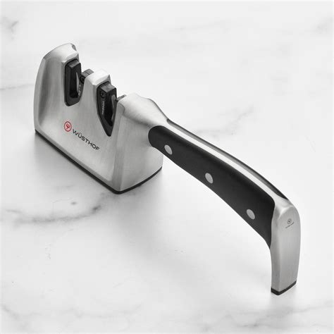 Wusthof Knife Sharpener - Stainless Steel with Riveted Handle – Cutlery ...