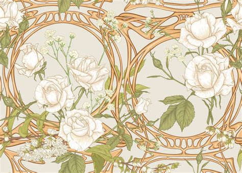 Art Nouveau Flowers Design - Home Alqu