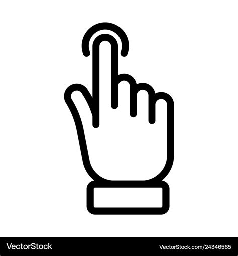 Hand click button Royalty Free Vector Image - VectorStock