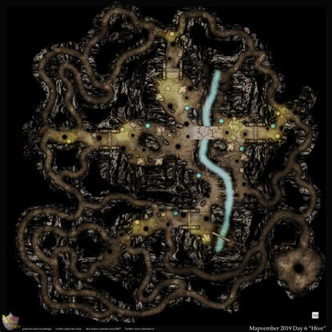 Mapvember-Day-6-Hive-Interior by mrvalor2017 on DeviantArt | Fantasy map, Dungeon maps, Dungeons ...