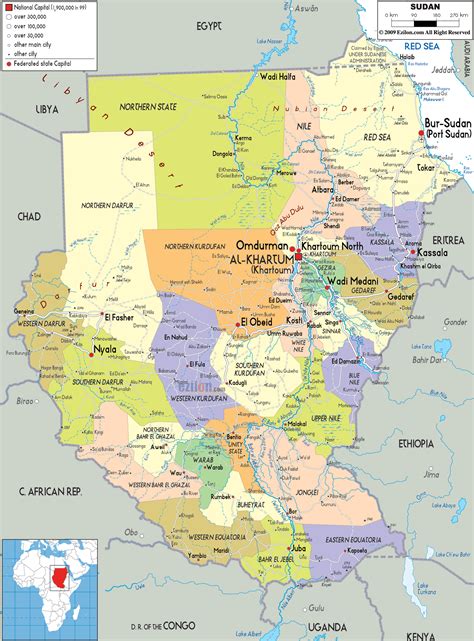 Map of Sudan - TravelsMaps.Com