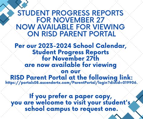 Student Progress Reports NOW AVAILABLE | Redwater Independent School District