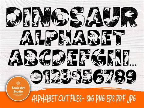 Printable Dinosaur Letters Fonts