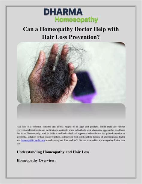 PPT - Can a Homeopathy Doctor Help with Hair Loss Prevention PowerPoint ...