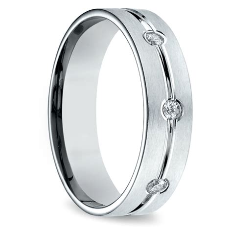 Diamond Eternity Men's Wedding Ring in Palladium