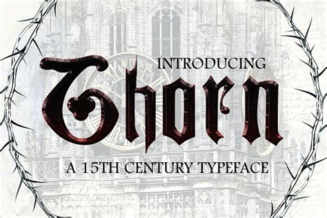 THORN, a Blackletter Typeface | Typeface, Pretty fonts, Decorative typeface