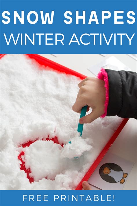 Snow Shapes Winter Math Activities for Preschool | Snow math activities ...