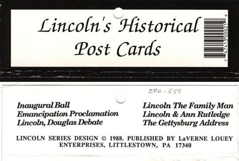 Lincoln’s Historical Post Cards