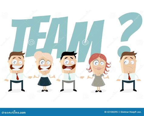 Retro Cartoon Team Stock Vector - Image: 42100295