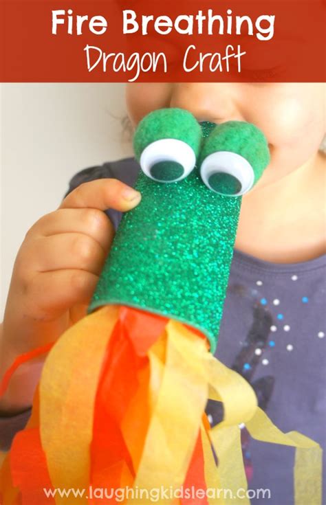 How to make a fire breathing dragon using a cardboard toilet roll - Laughing Kids Learn