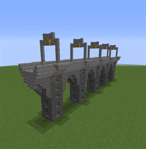 Railroad Stone Bridge - Blueprints for MineCraft Houses, Castles, Towers, and more | GrabCraft