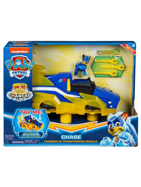 PAW Patrol Mighty Pups Charged Up Transforming Deluxe Vehicle - Chase