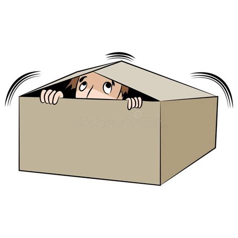 Cartoon Man Hiding in Box stock vector ... | Cartoon man, Cartoon, Family cartoon