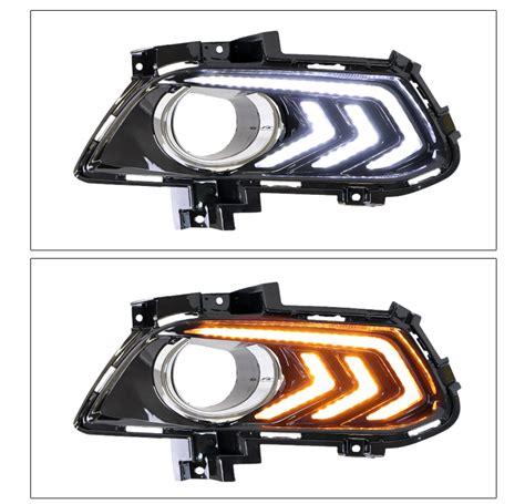 For 13-16 Ford Fusion LED DRL Signal Bumper Driving Fog Light Lamp Bezels Black | eBay