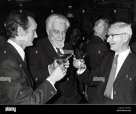 Nov. 5, 1973 - Zurich, Switzerland - Nobel Prize winner KONRAD LORENZ toasts OTTO VON FRIESCH ...