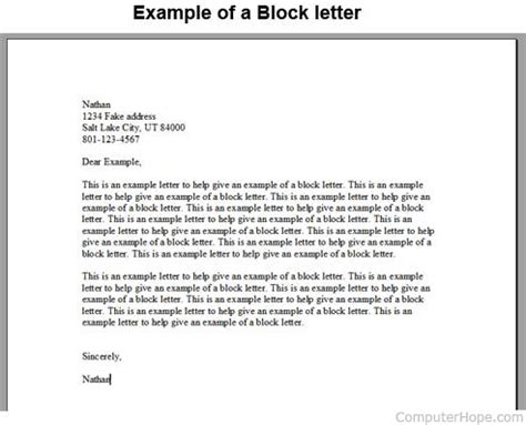 What is a Block Letter?