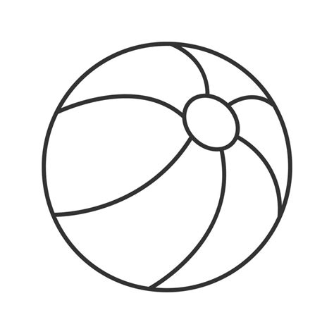 Beach ball linear icon. Thin line illustration. Contour symbol. Vector ...