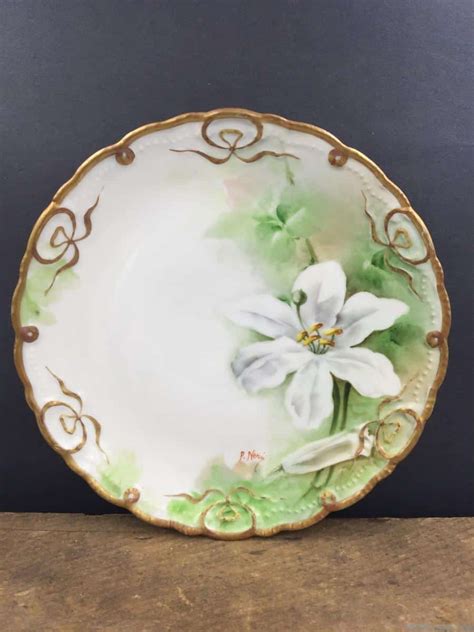 Beautiful Antique Italy Hand Painted Plate, Fine China Breakfast Plate ...