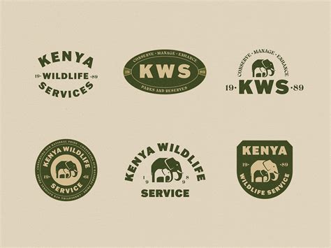 Kenya Wildlife Service Logo Badges by Lisa Omore on Dribbble